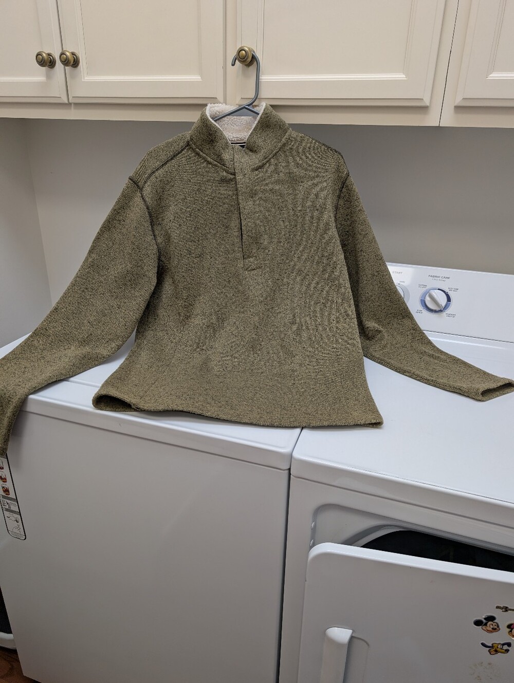 Weatherproof Olive Green Half-Zip Knit Pullover